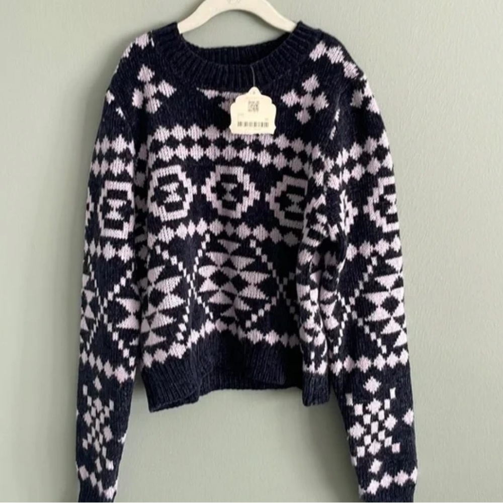 Altar’d State navy and purple sweater